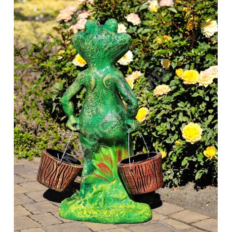 Садовая фигурка Cera Лягушка с ведрами